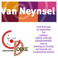 Contactclown Doeke Clown in de zorg Van Neynsel Park Eemwijk week van de eenzaamheid 's-Hertogenbosch